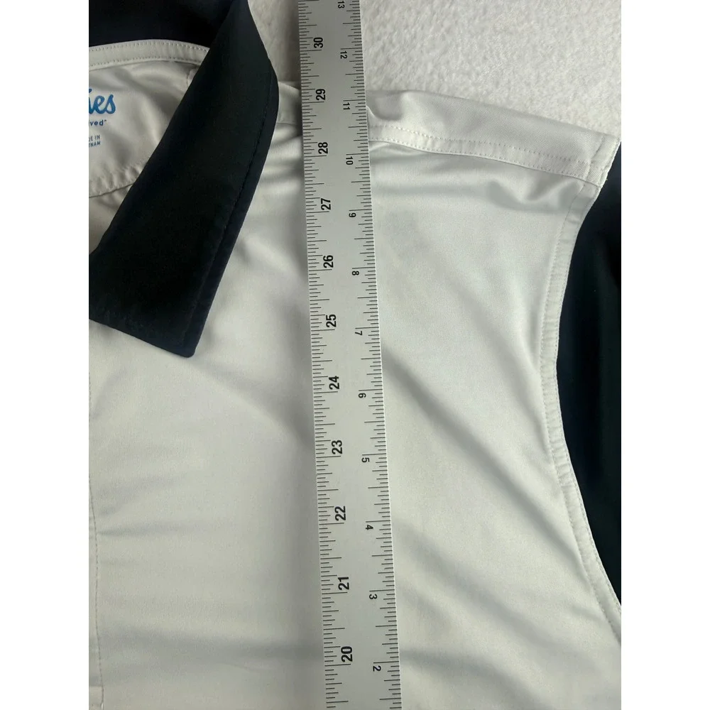 Chubbies Mens XL Performance Polo Shirt Retro Brushstroke Graphic White Black - Picture 5 of 6